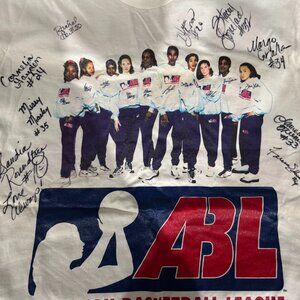 Autographed ABL/WNBA Women's Autographed Collectors T-Shirt